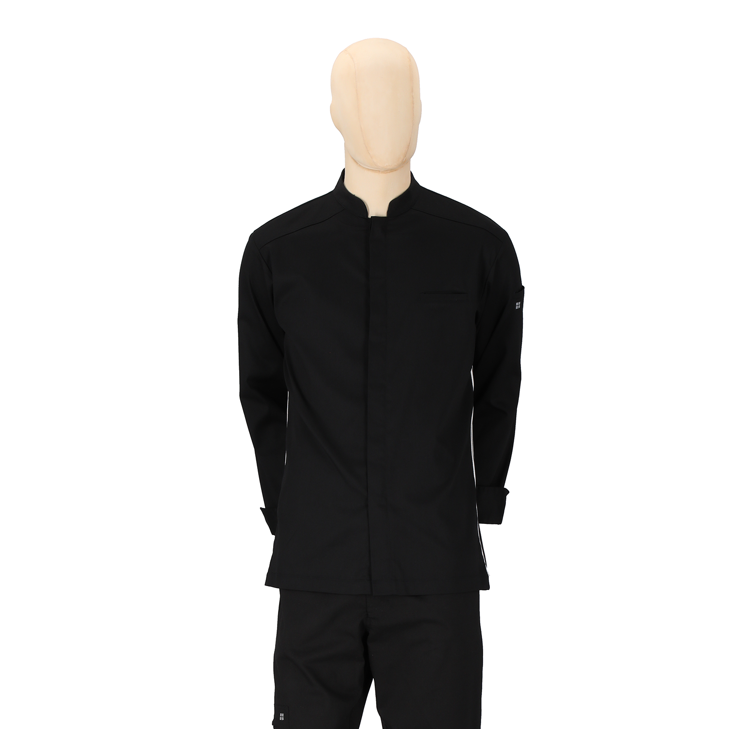 Men's Santorini Long Sleeve Chef Coat Black