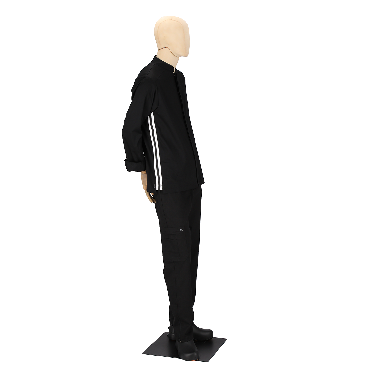 Men's Santorini Long Sleeve Chef Coat Black