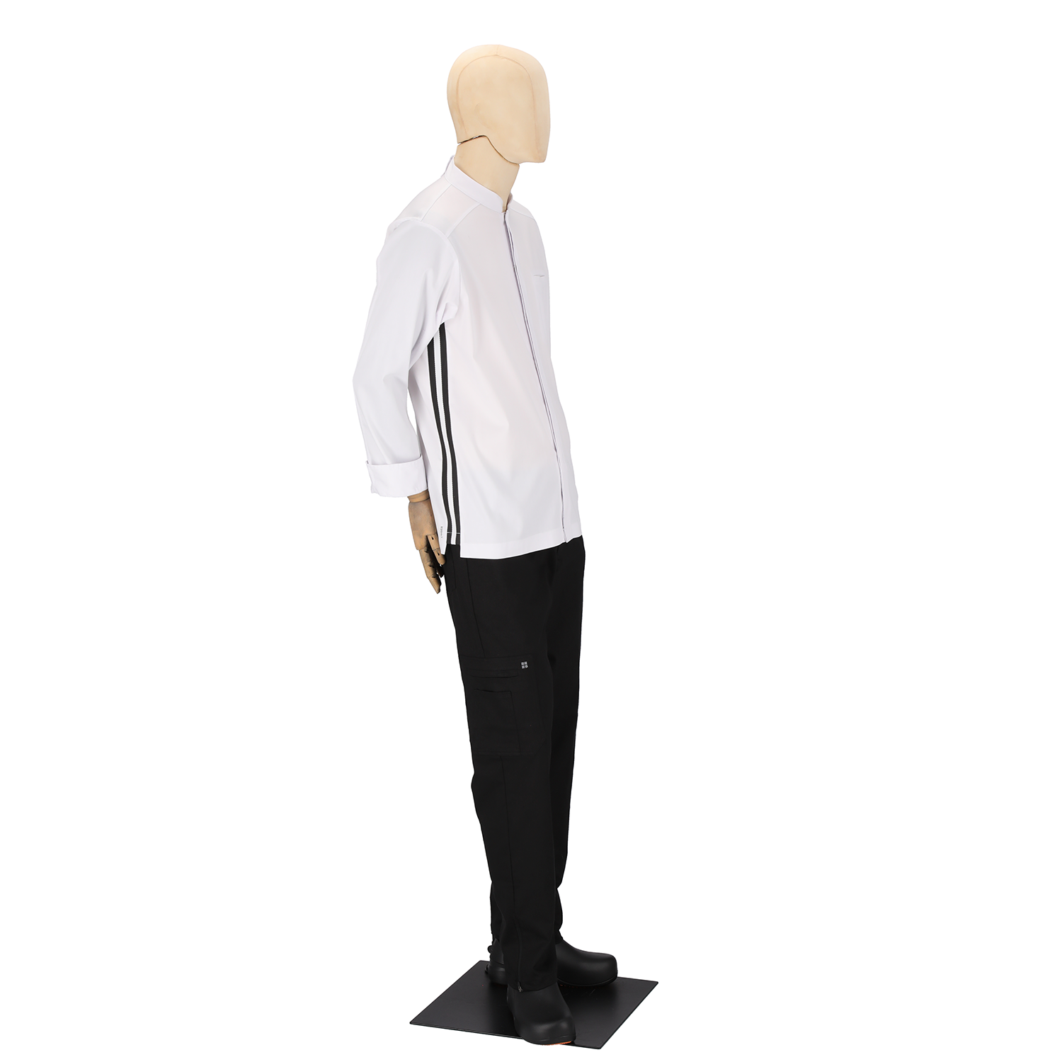 Santorini - Long Sleeve Chef Coat - Sporty Contrasting Side Panels Jacket