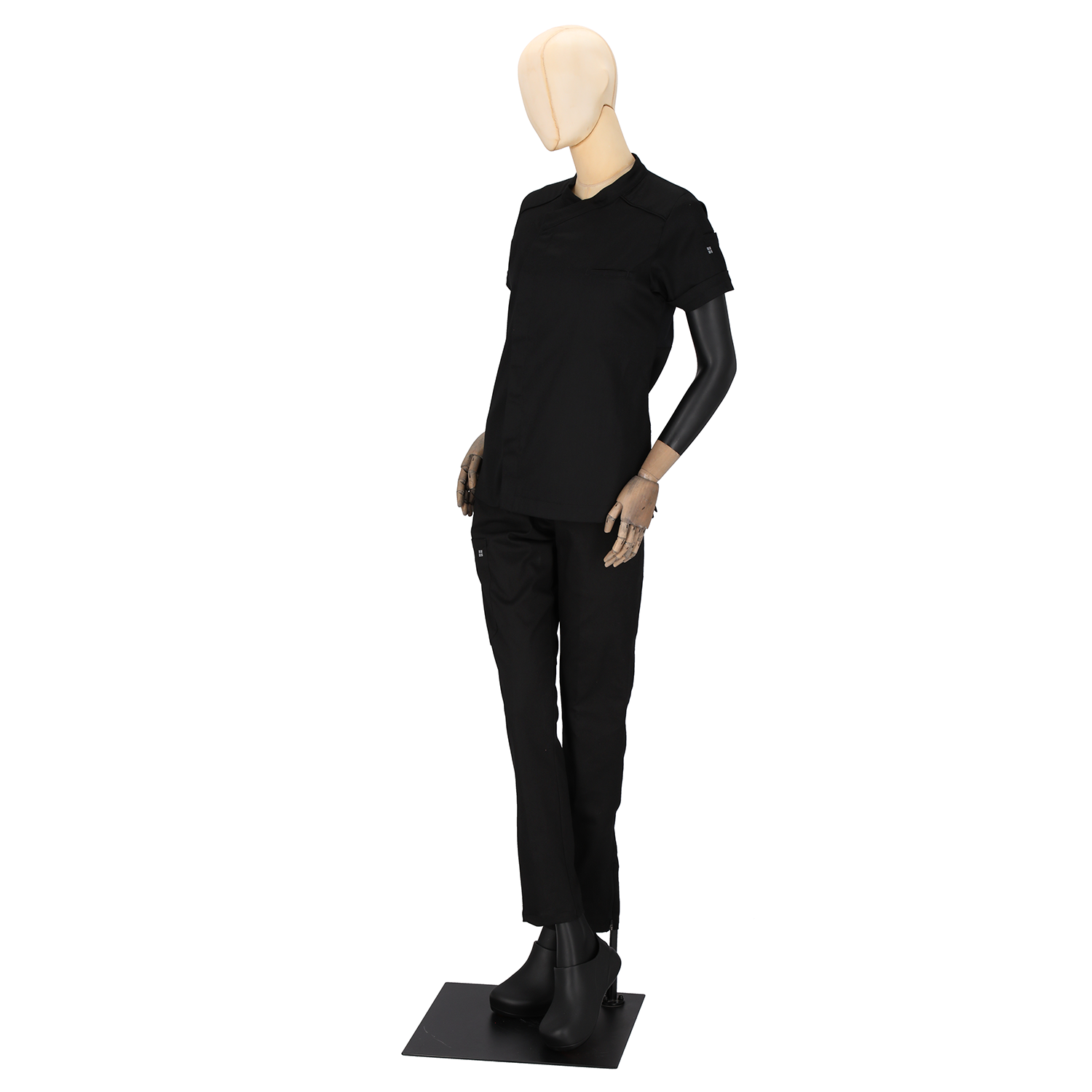 Women's Dimitri Short Sleeve Chef Coat Black
