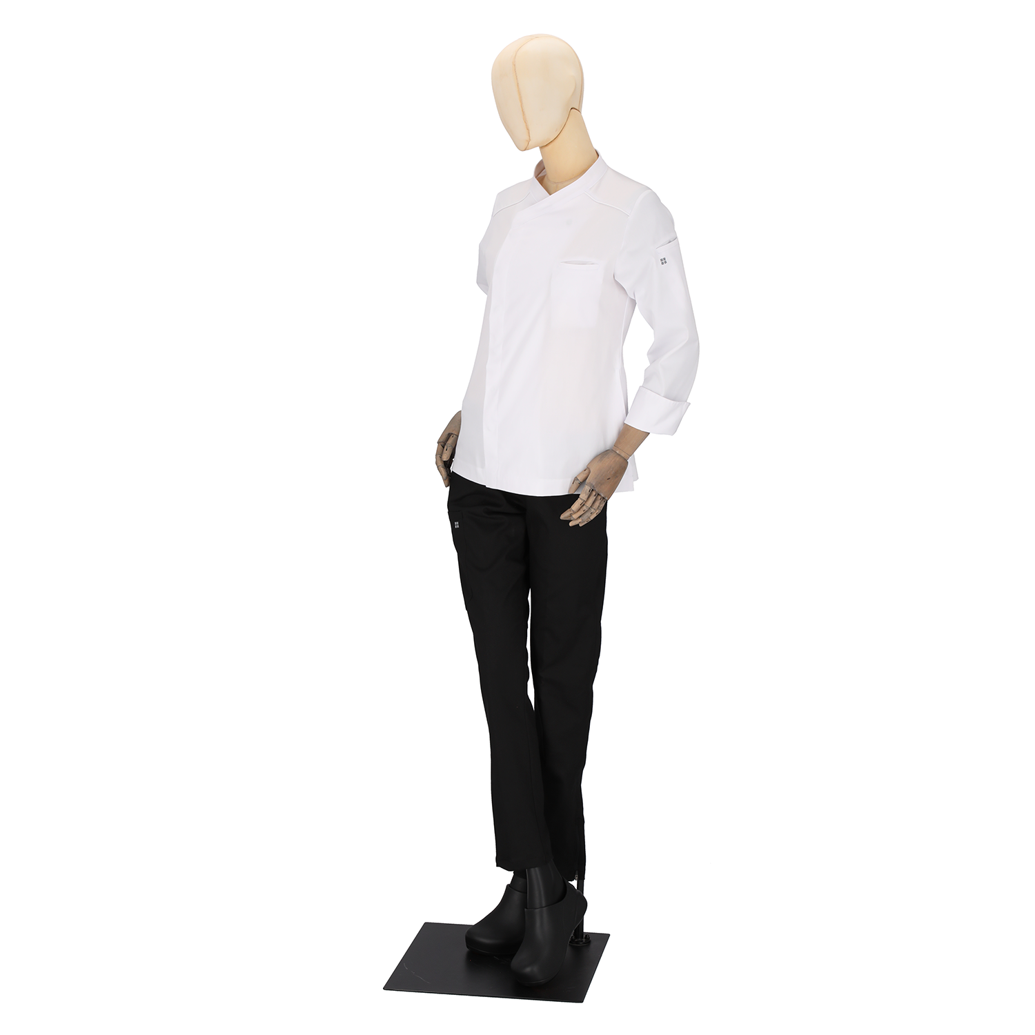 Dimitri - Long Sleeve Chef Coat - Crossover Collar and Clavicle Piping
