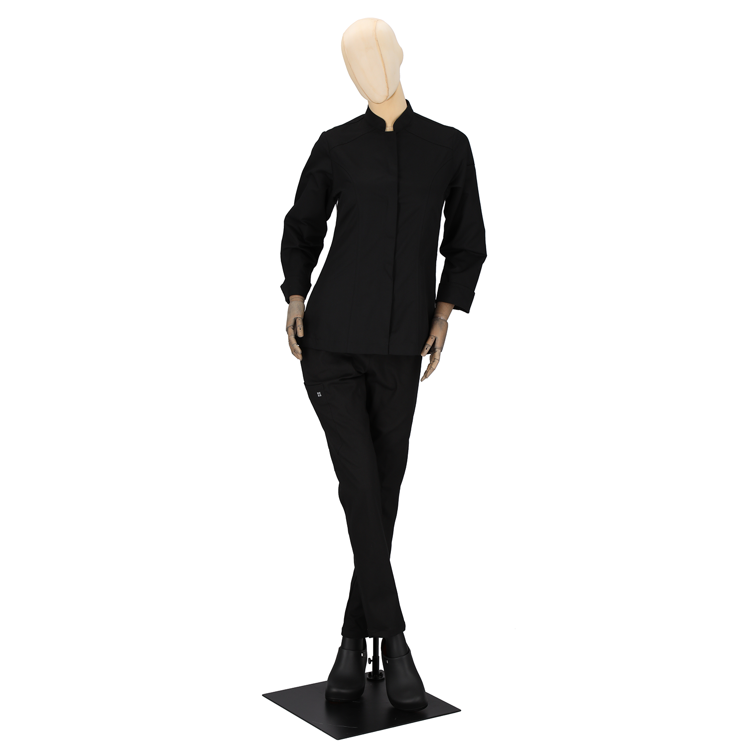 Women's Santorini Long Sleeve Chef Coat Black