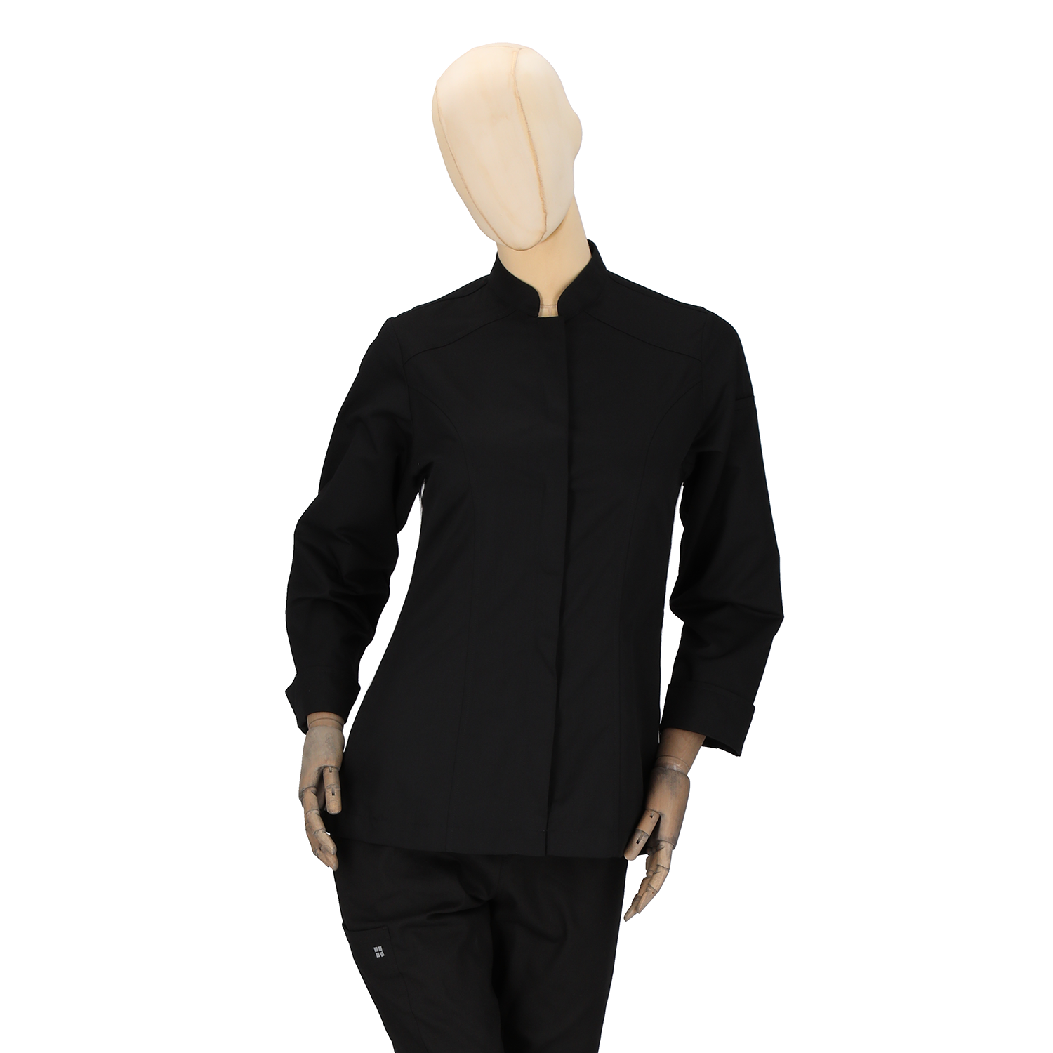Women's Santorini Long Sleeve Chef Coat Black