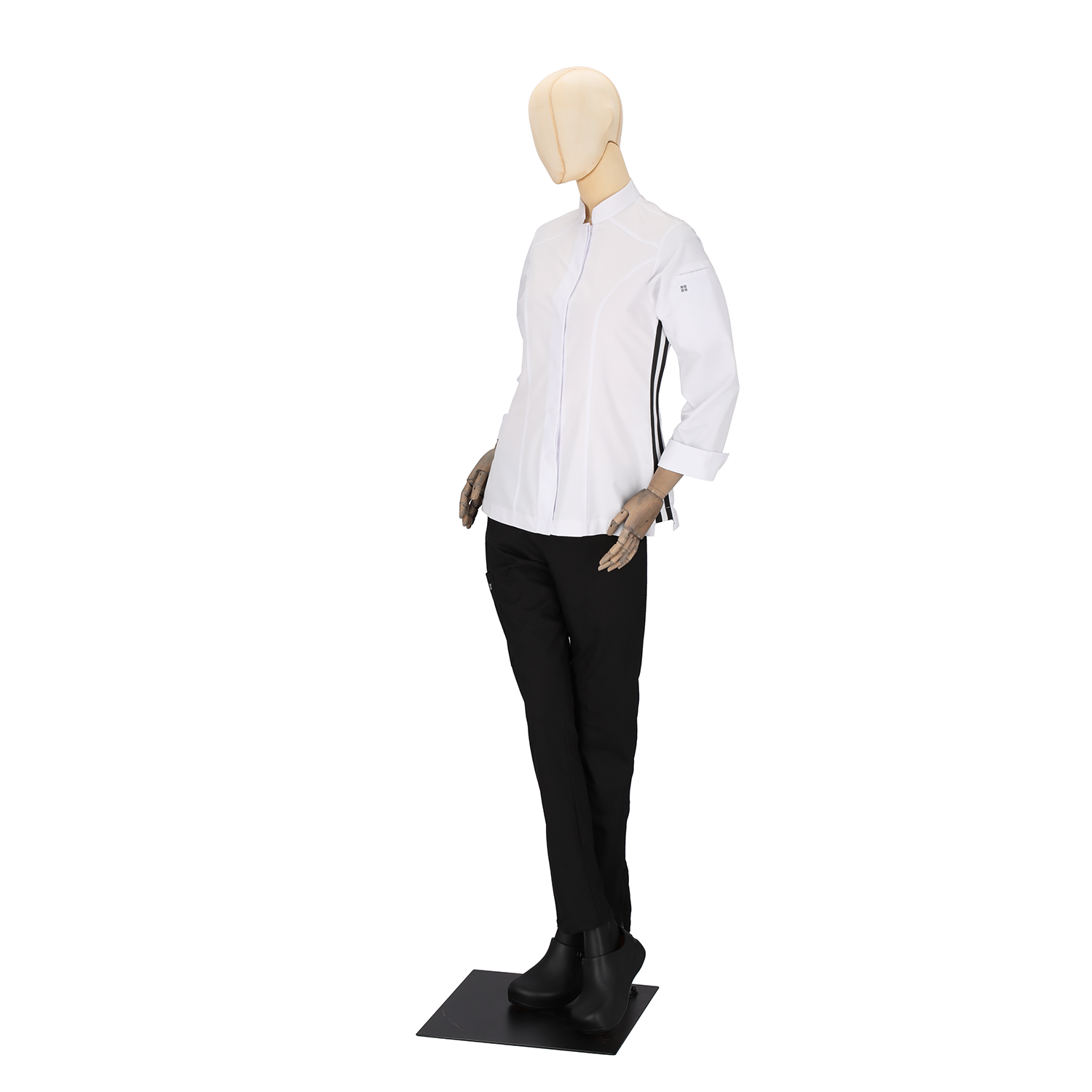 Santorini - Long Sleeve Chef Coat - Modern Sleek Fit with Side Panels