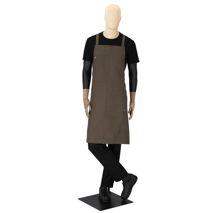 Venice Unisex Crossback Apron  Olive
