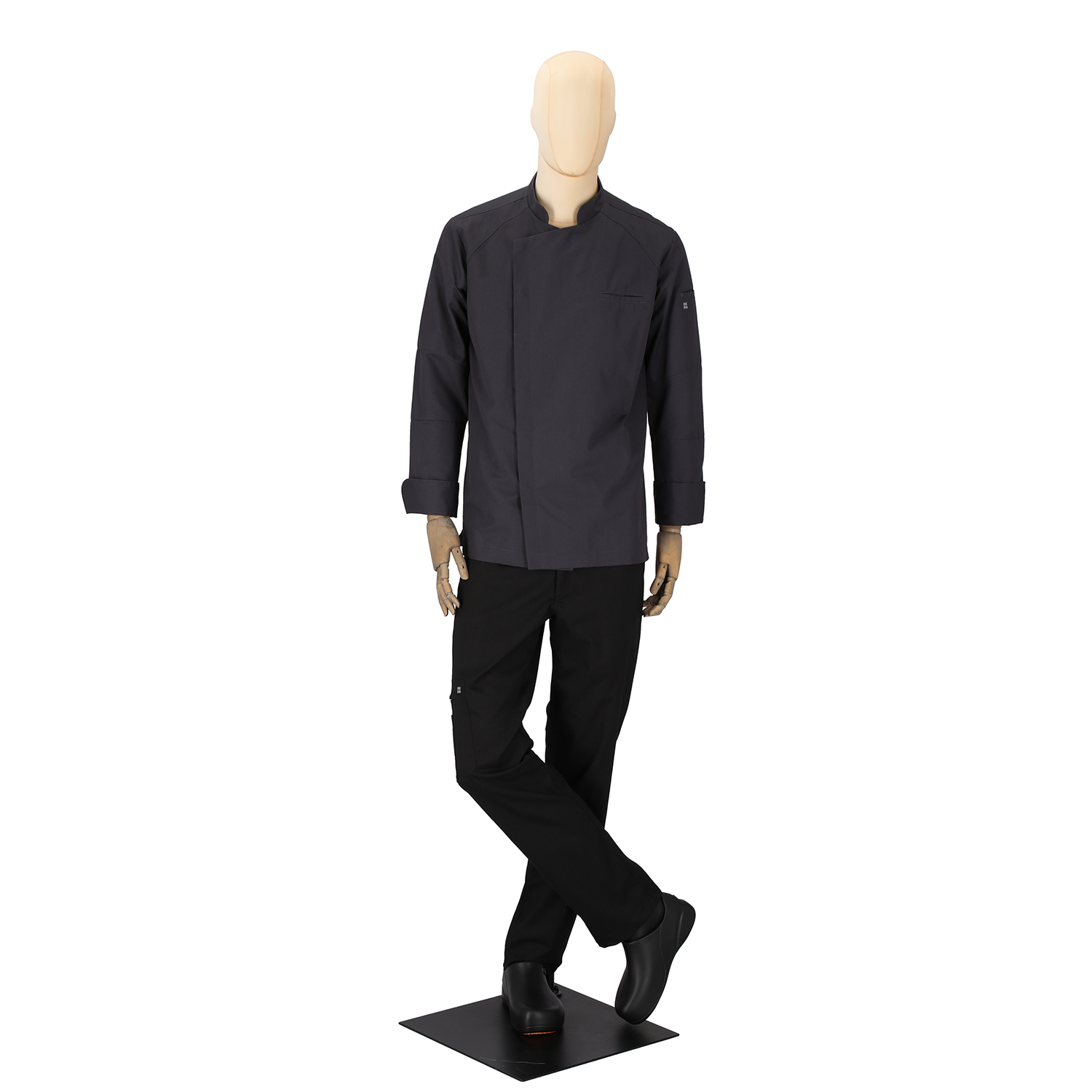 Men's Antoine Long Sleeve Chef Coat Grey