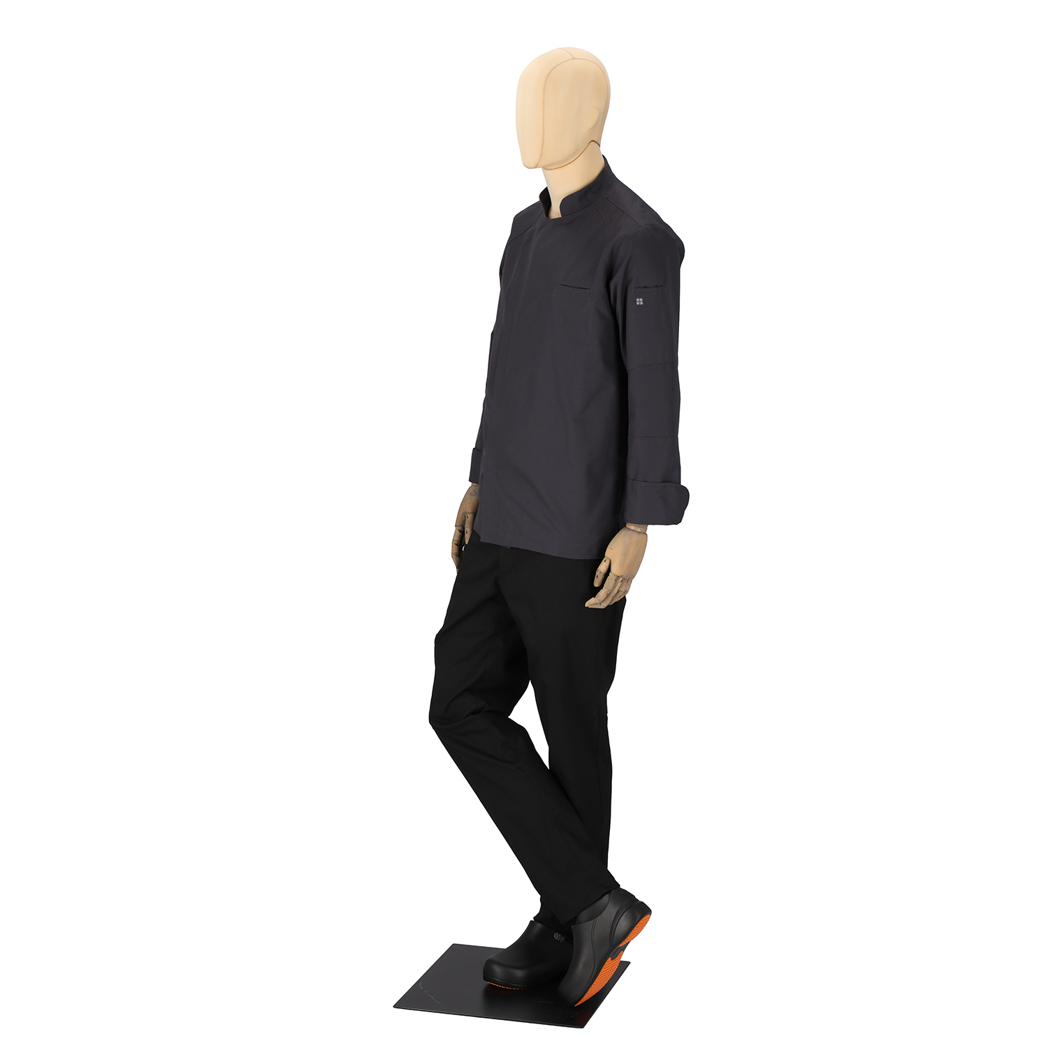 Men's Antoine Long Sleeve Chef Coat Grey