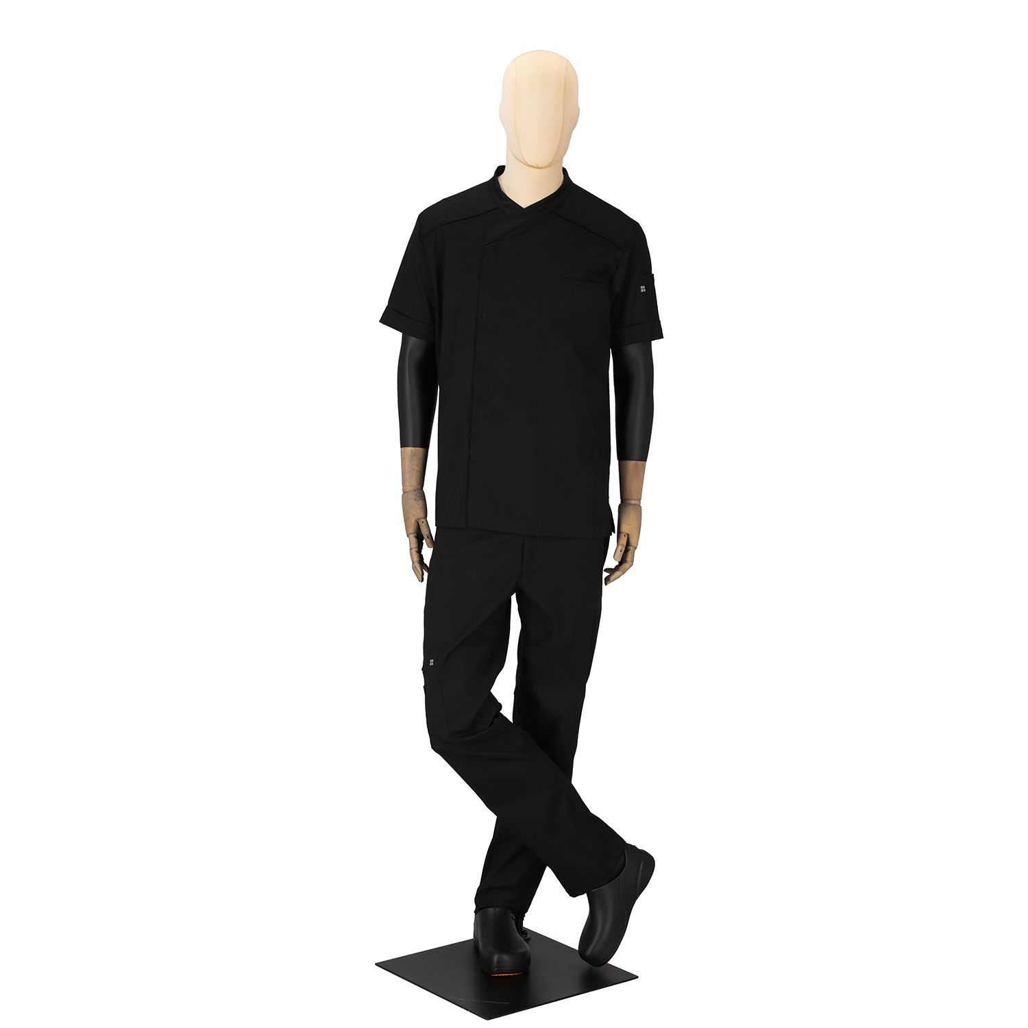 Men's Dimitri Short Sleeve Chef Coat Black