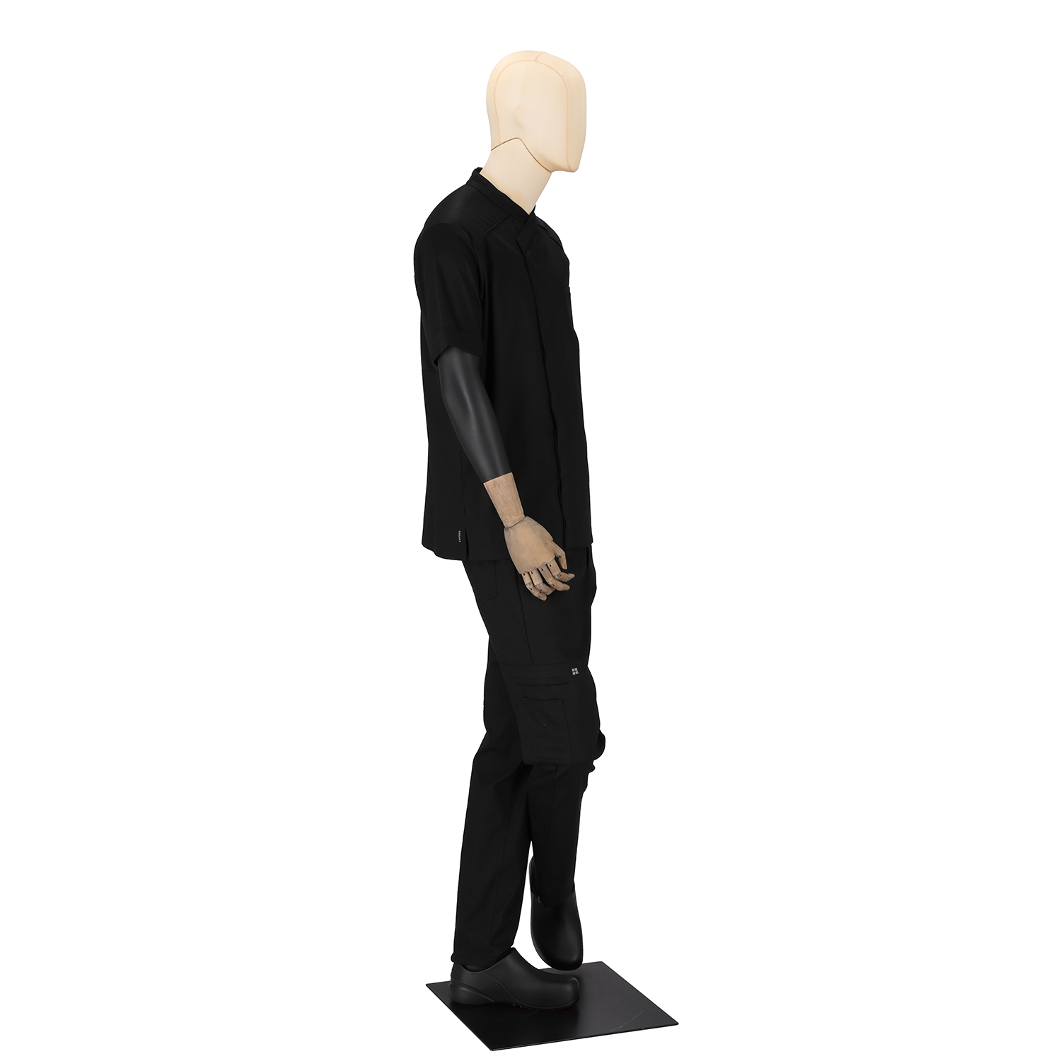 Men's Dimitri Short Sleeve Chef Coat Black
