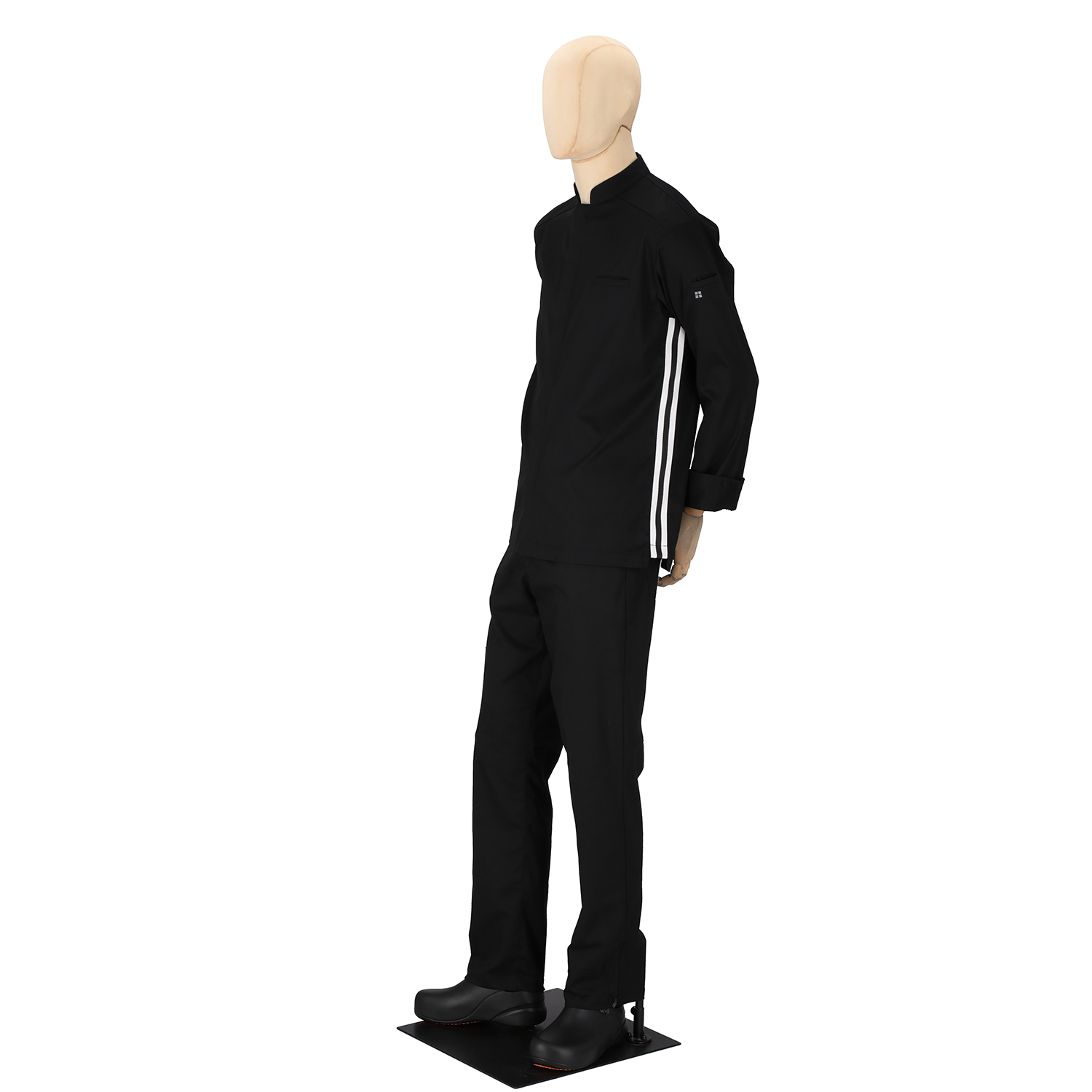 Santorini - Long Sleeve Chef Coat - Sporty Contrasting Side Panels Jacket