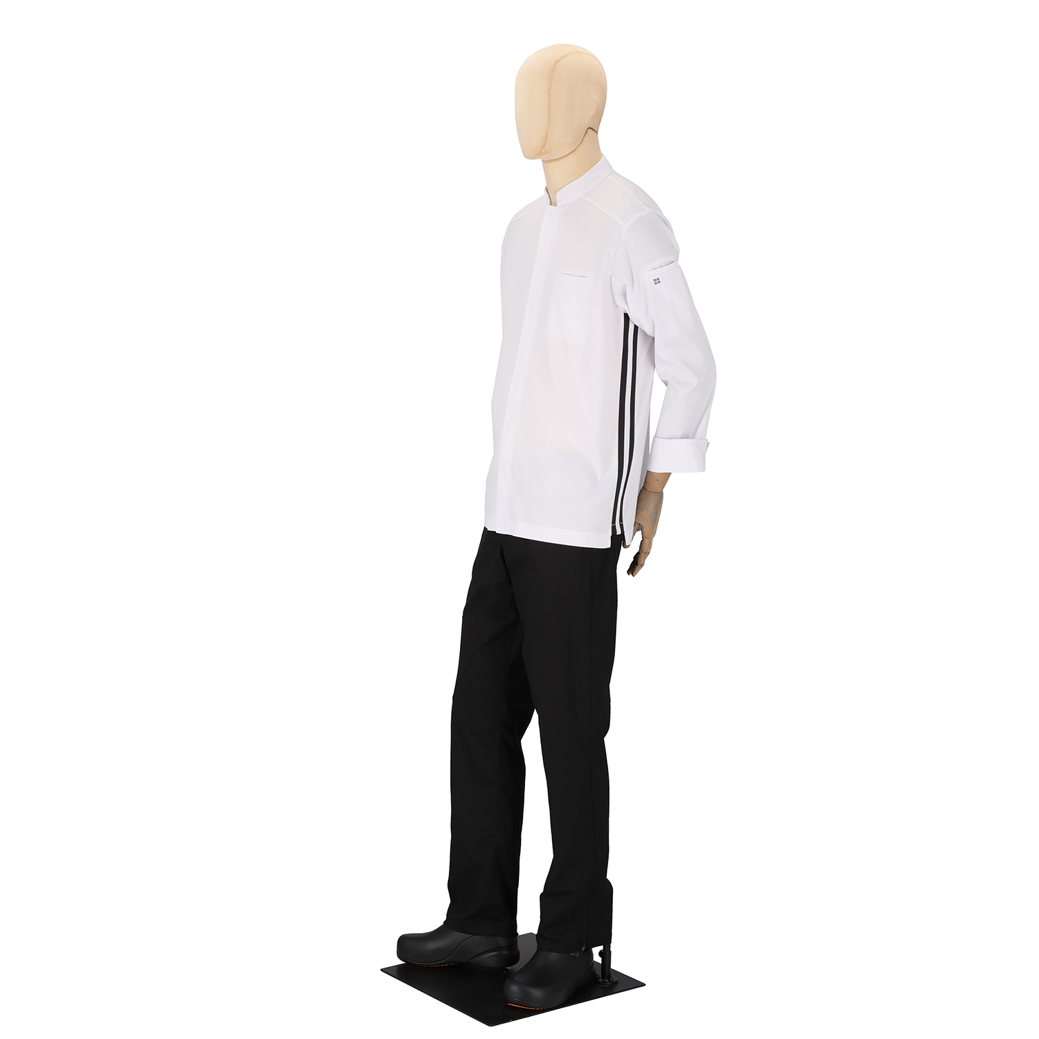 Santorini - Long Sleeve Chef Coat - Sporty Contrasting Side Panels Jacket