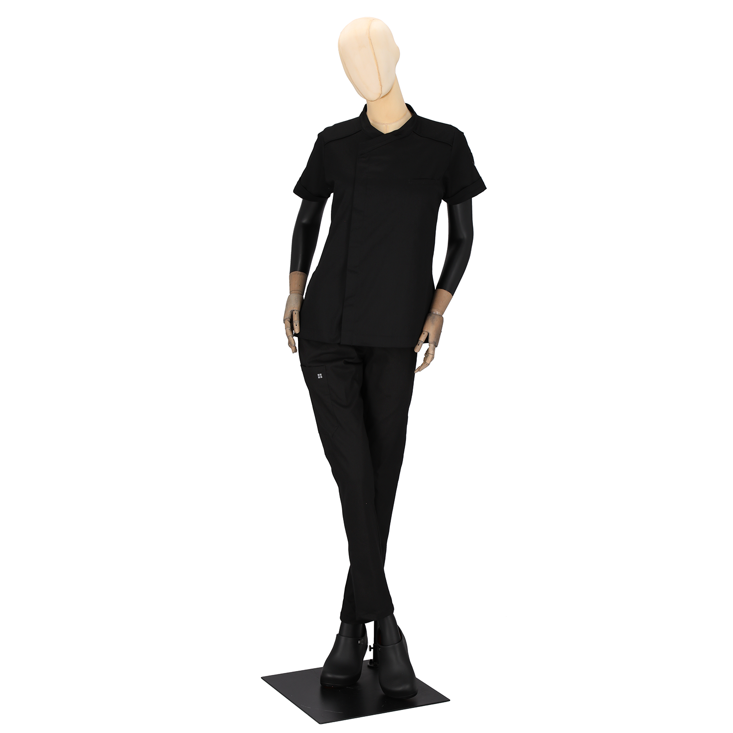 Women's Dimitri Short Sleeve Chef Coat Black