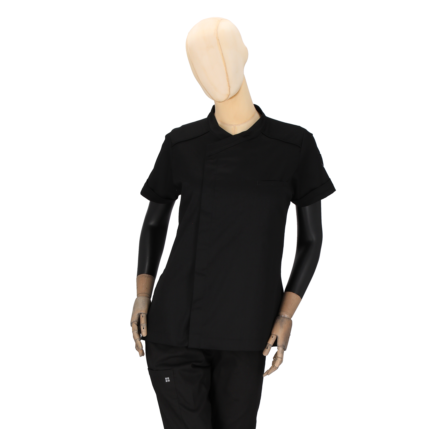 Women's Dimitri Short Sleeve Chef Coat Black
