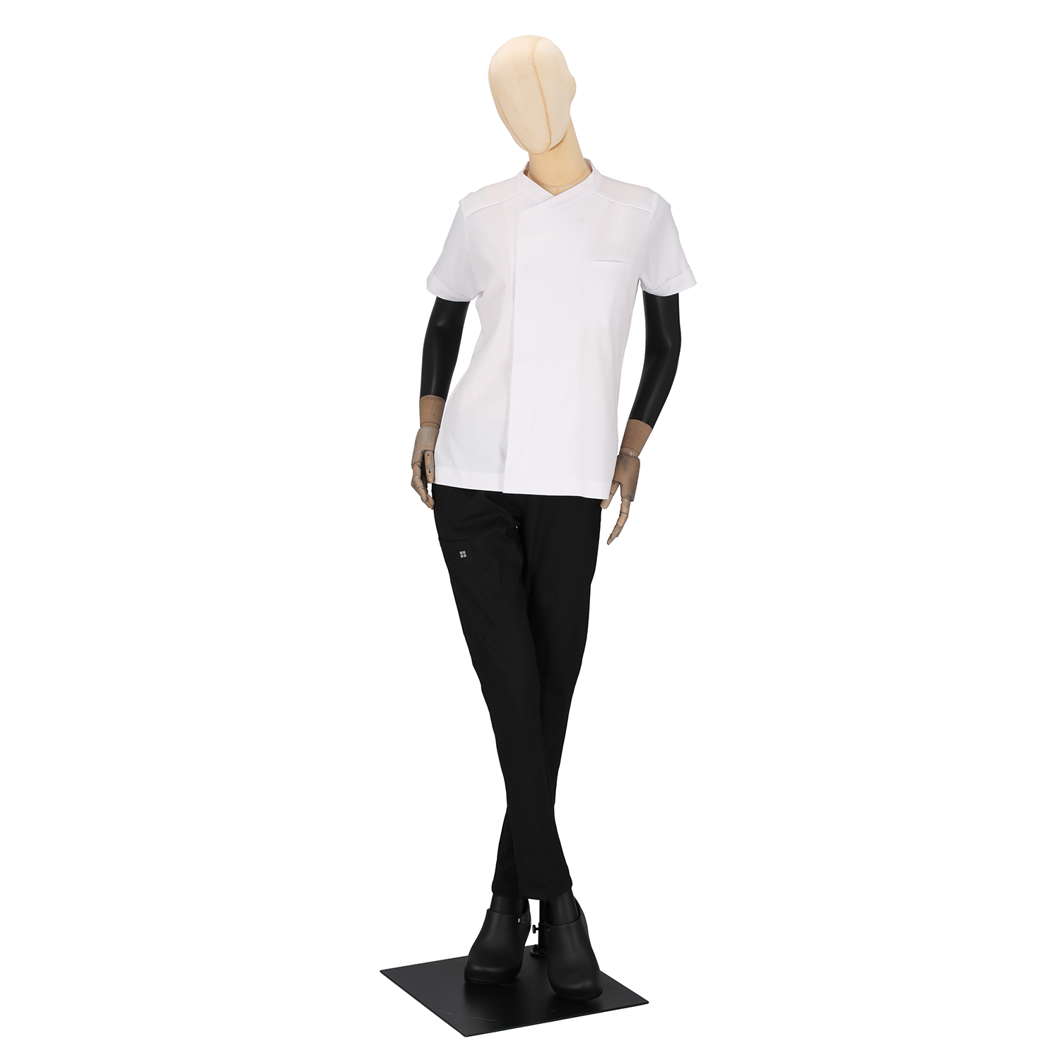 Dimitri - Short Sleeve Chef Coat - Crossover Collar, Clavicle Piping and Breathable Back Panel