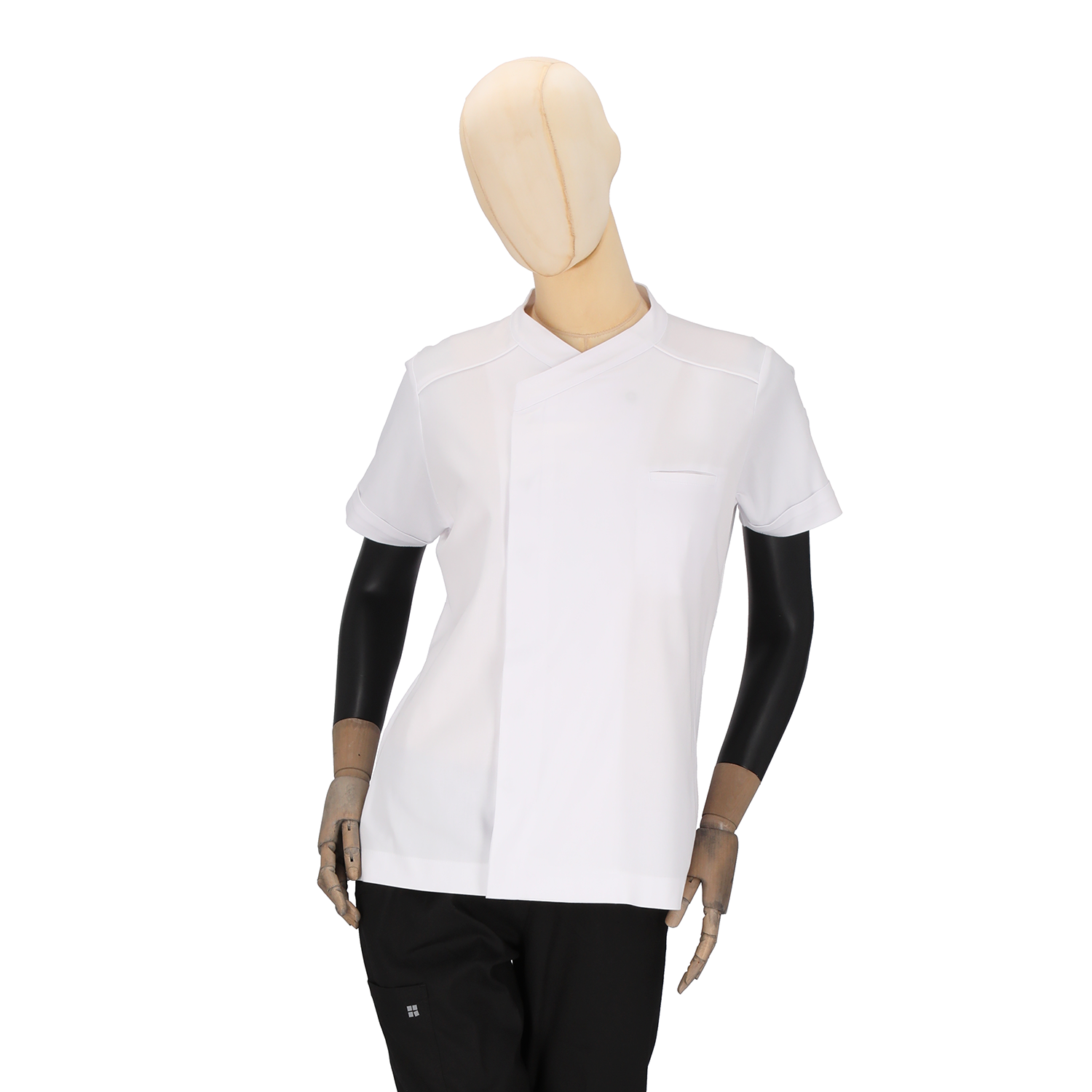 Dimitri - Short Sleeve Chef Coat - Crossover Collar, Clavicle Piping and Breathable Back Panel