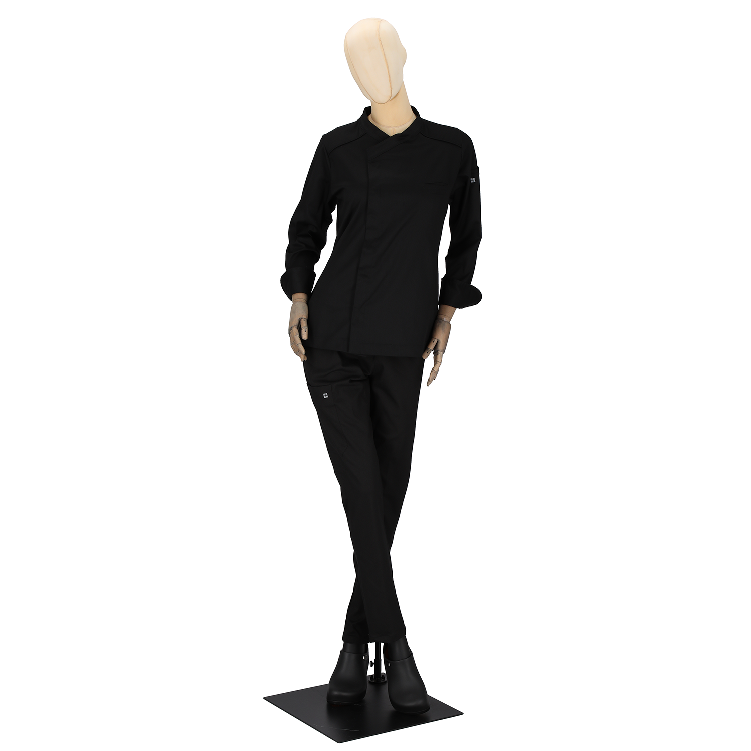 Dimitri - Long Sleeve Chef Coat - Crossover Collar and Clavicle Piping