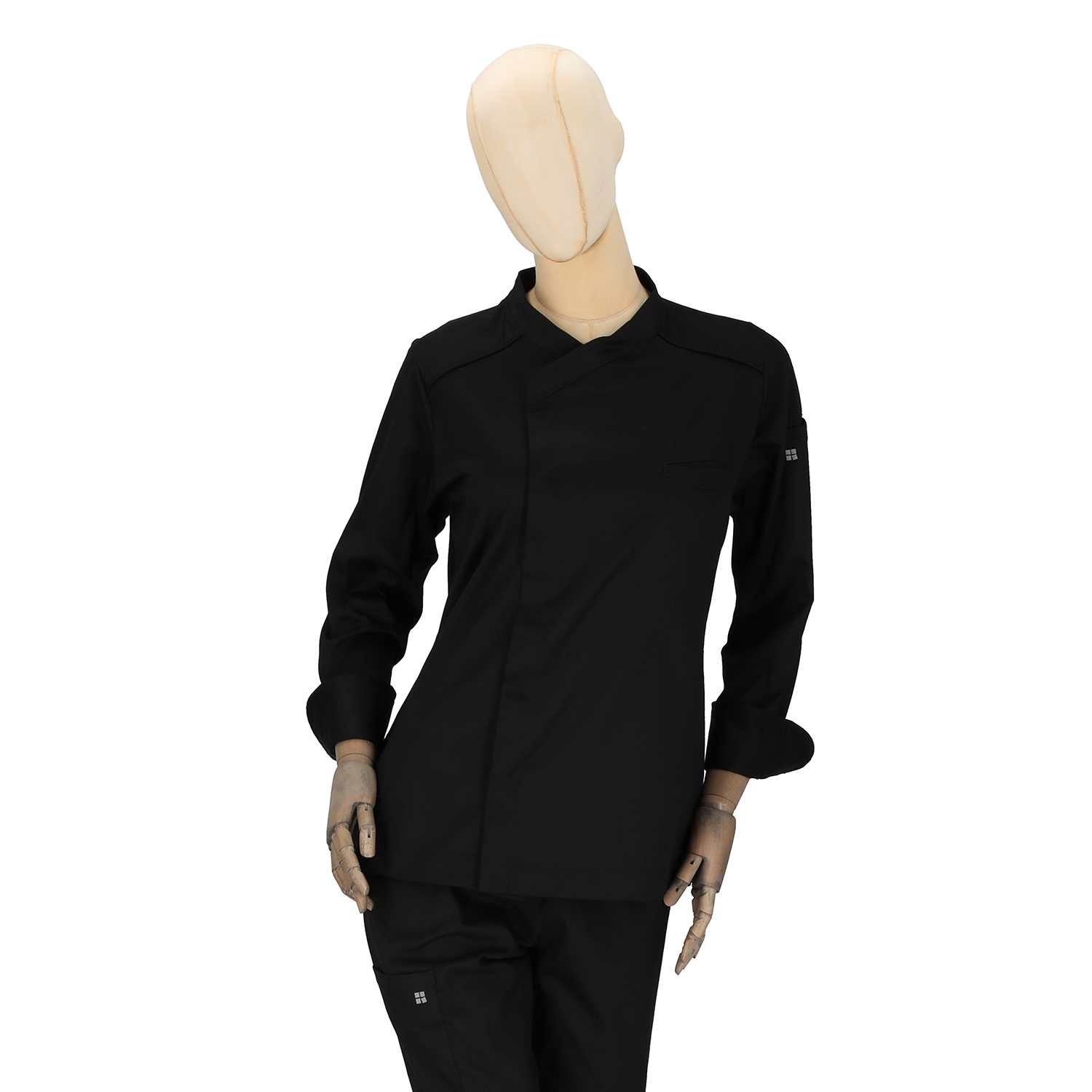 Dimitri - Long Sleeve Chef Coat - Crossover Collar and Clavicle Piping