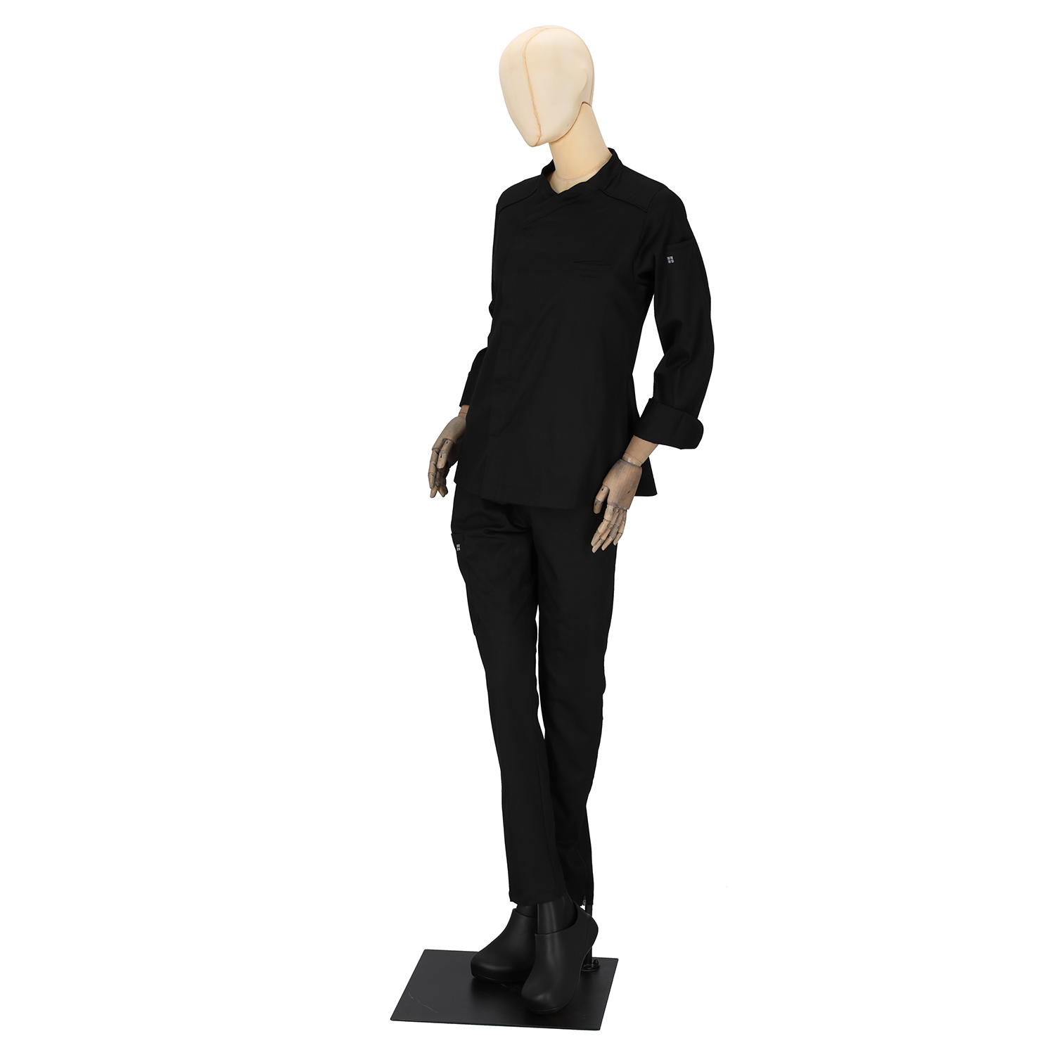 Dimitri - Long Sleeve Chef Coat - Crossover Collar and Clavicle Piping