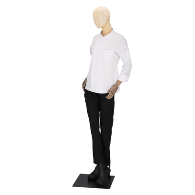 Dimitri - Long Sleeve Chef Coat - Crossover Collar and Clavicle Piping