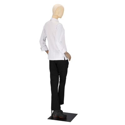Dimitri - Long Sleeve Chef Coat - Crossover Collar and Clavicle Piping
