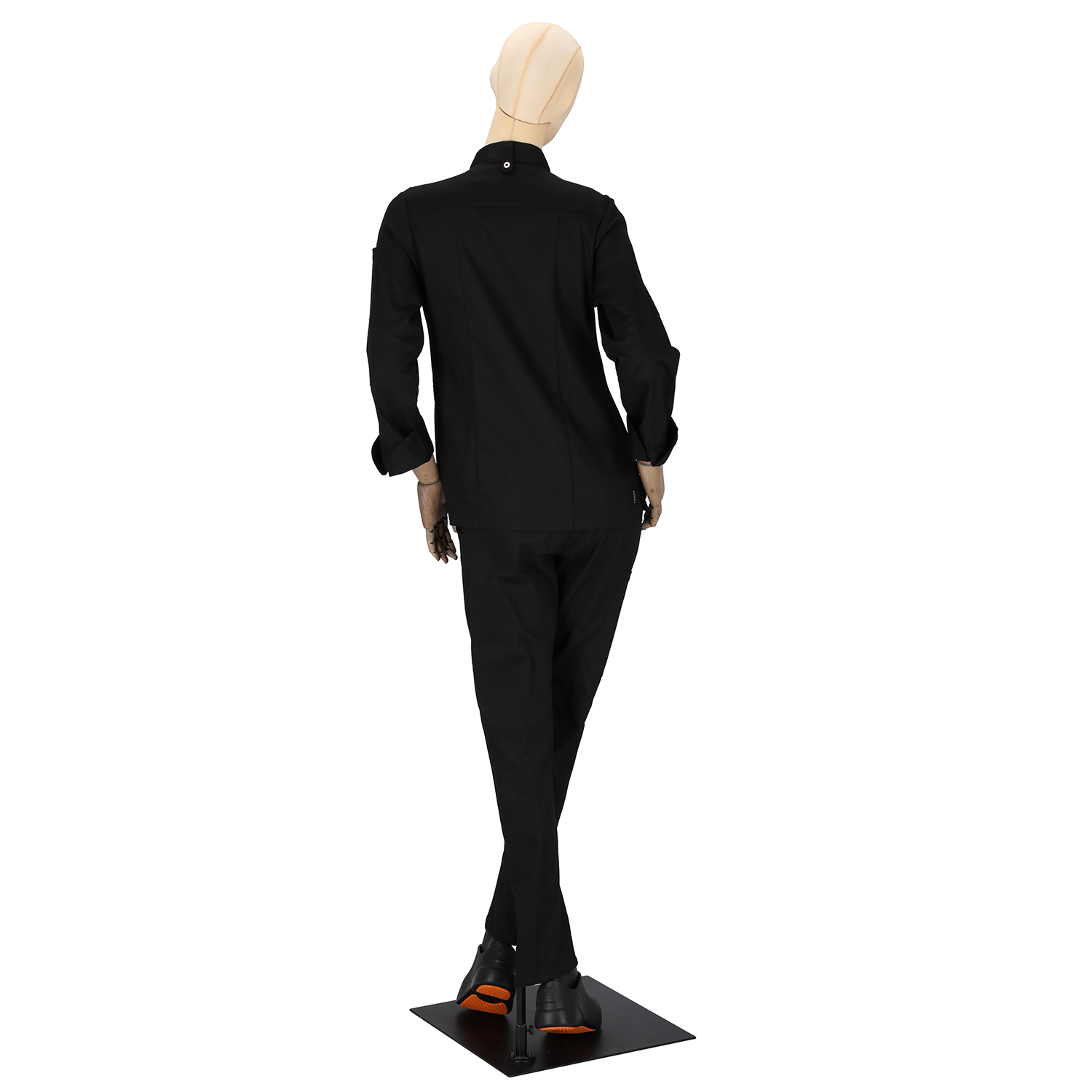 Antoine - Long Sleeve Chef Coat - Stand-up Collar, Shoulder Detailing, Turn-back Cuffs
