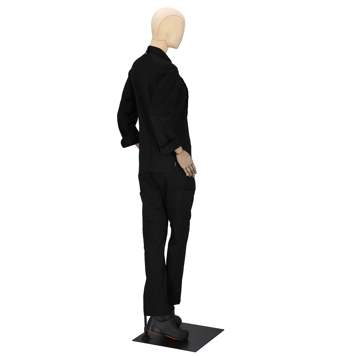 Antoine - Long Sleeve Chef Coat - Stand-up Collar, Shoulder Detailing, Turn-back Cuffs