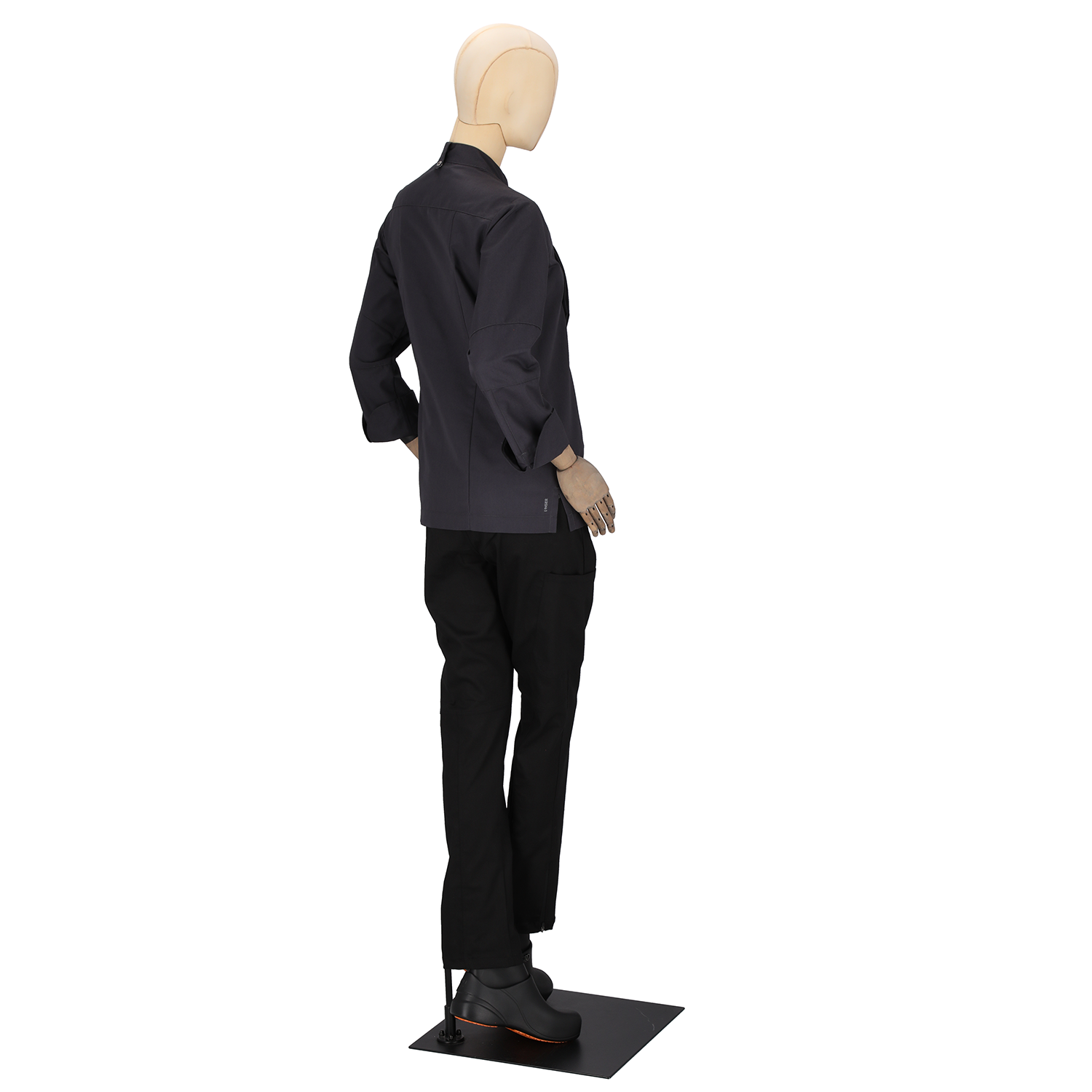 Antoine - Long Sleeve Chef Coat - Stand-up Collar, Shoulder Detailing, Turn-back Cuffs