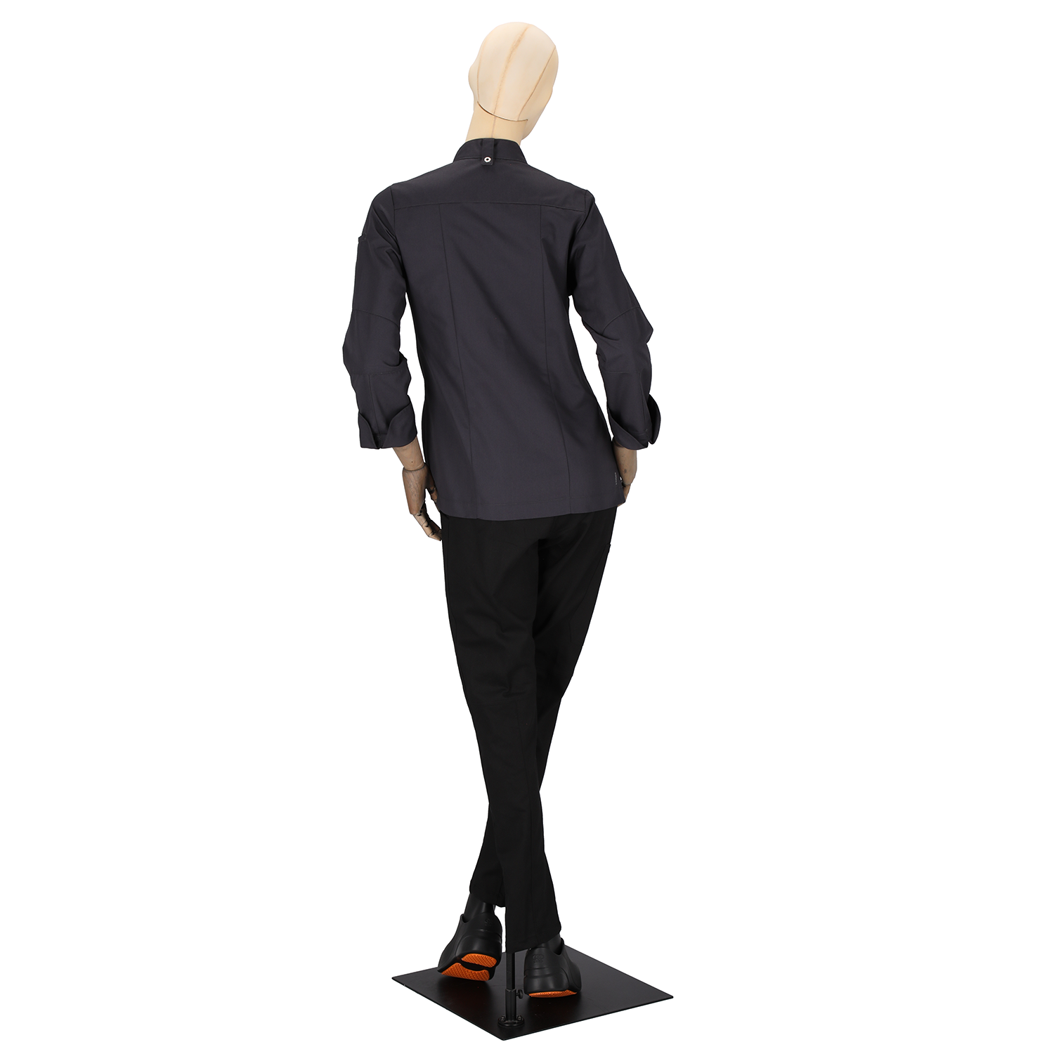 Antoine - Long Sleeve Chef Coat - Stand-up Collar, Shoulder Detailing, Turn-back Cuffs