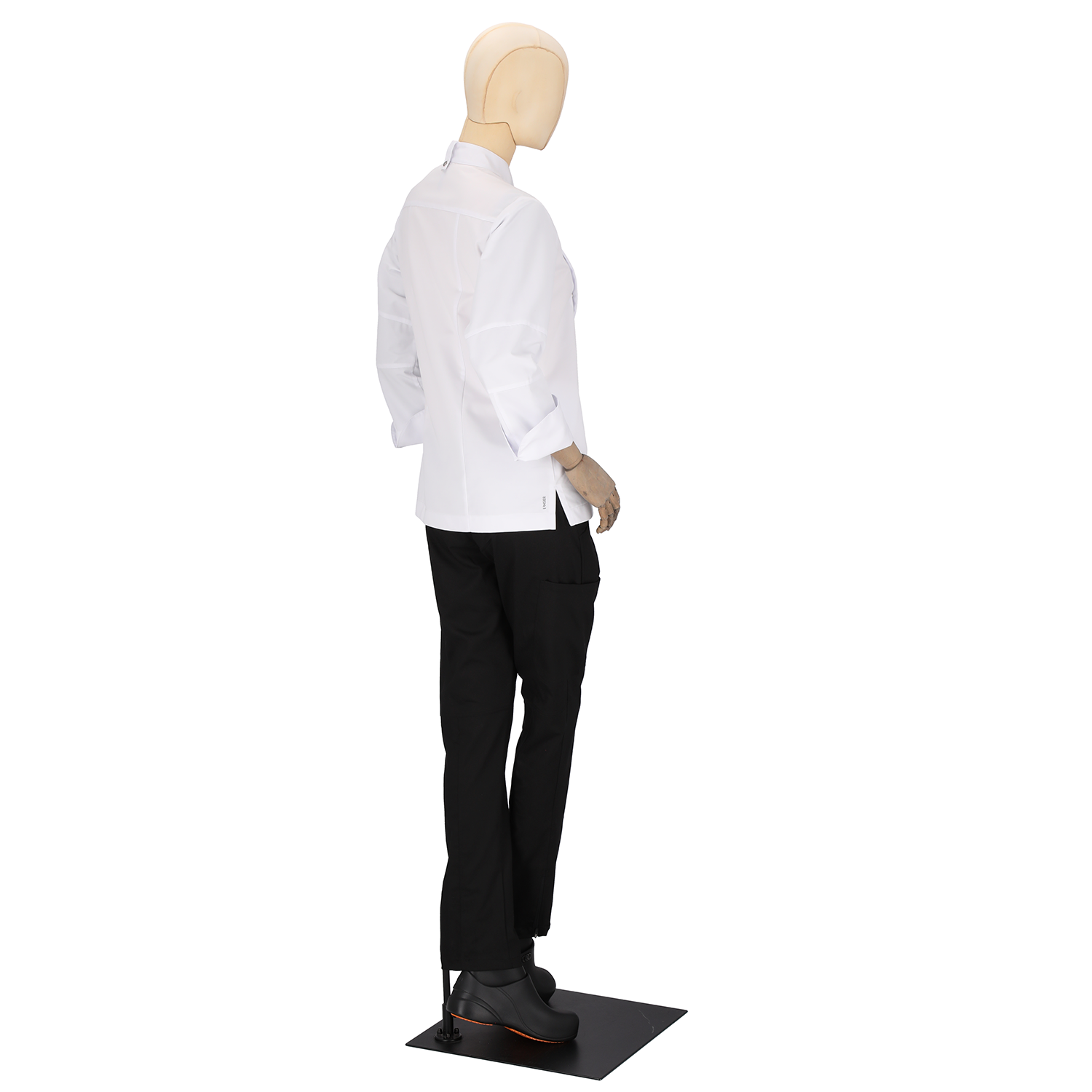 Antoine - Long Sleeve Chef Coat - Stand-up Collar, Shoulder Detailing, Turn-back Cuffs