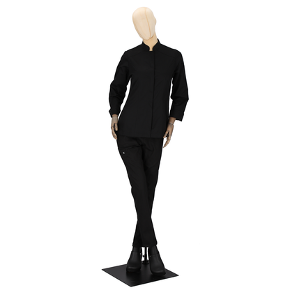 Women's Santorini Long Sleeve Chef Coat Black
