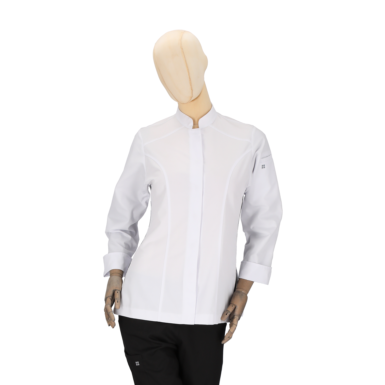 Santorini - Long Sleeve Chef Coat - Modern Sleek Fit with Side Panels