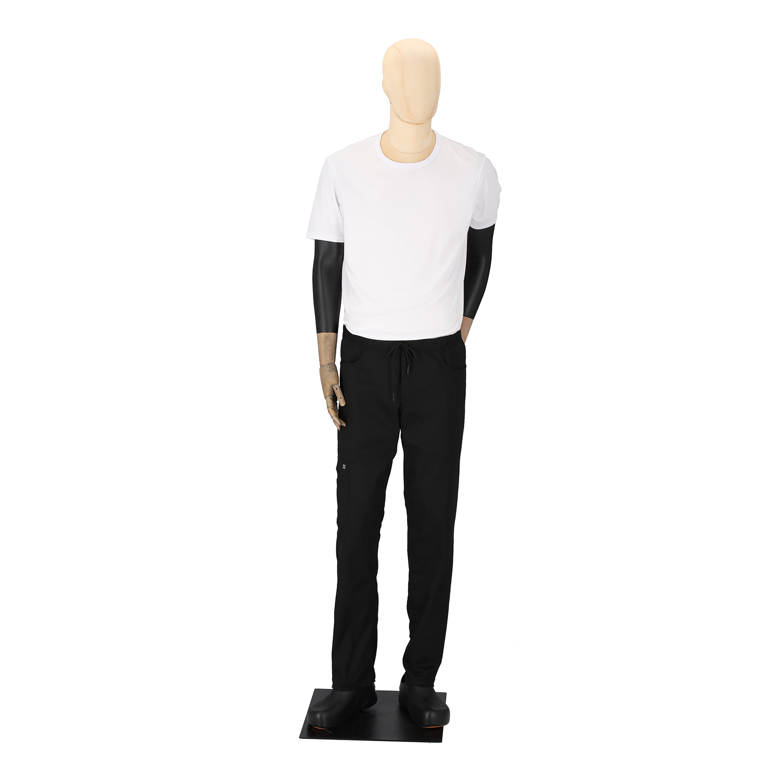 Men's slim chef pants Black