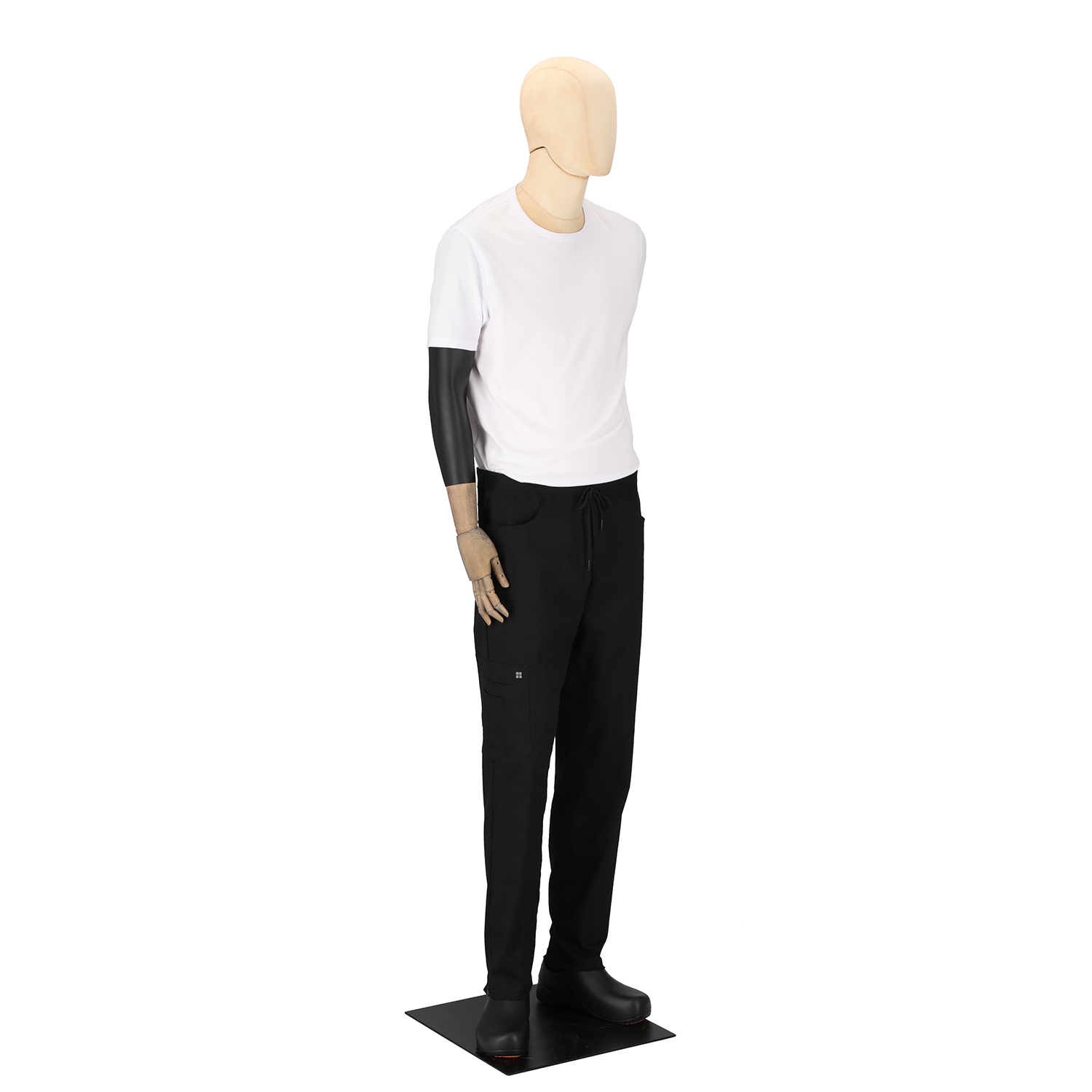 Men's slim chef pants Black