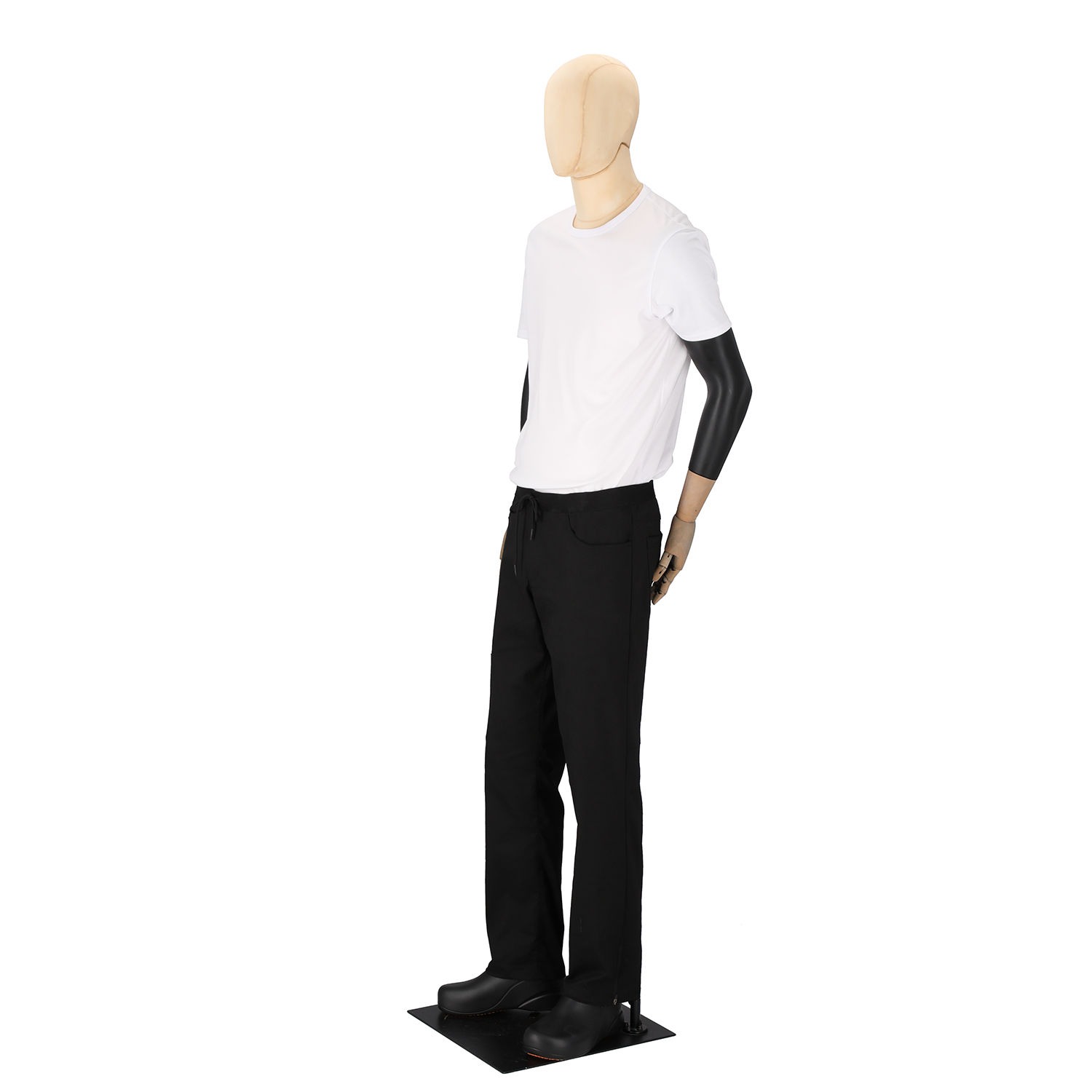 Men's slim chef pants Black