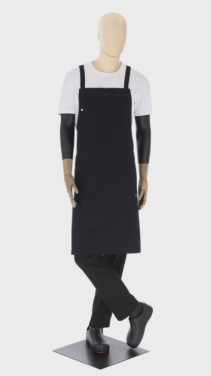 Venice Unisex Crossback Apron Navy