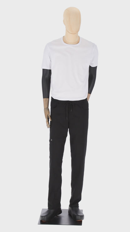 Men's slim chef pants Black