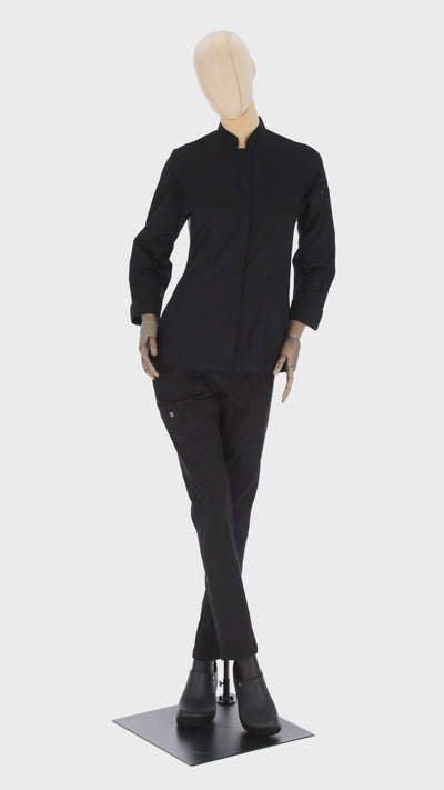 Santorini - Long Sleeve Chef Coat - Modern Sleek Fit with Side Panels