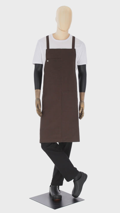 Venice Unisex Crossback Apron  Coffee