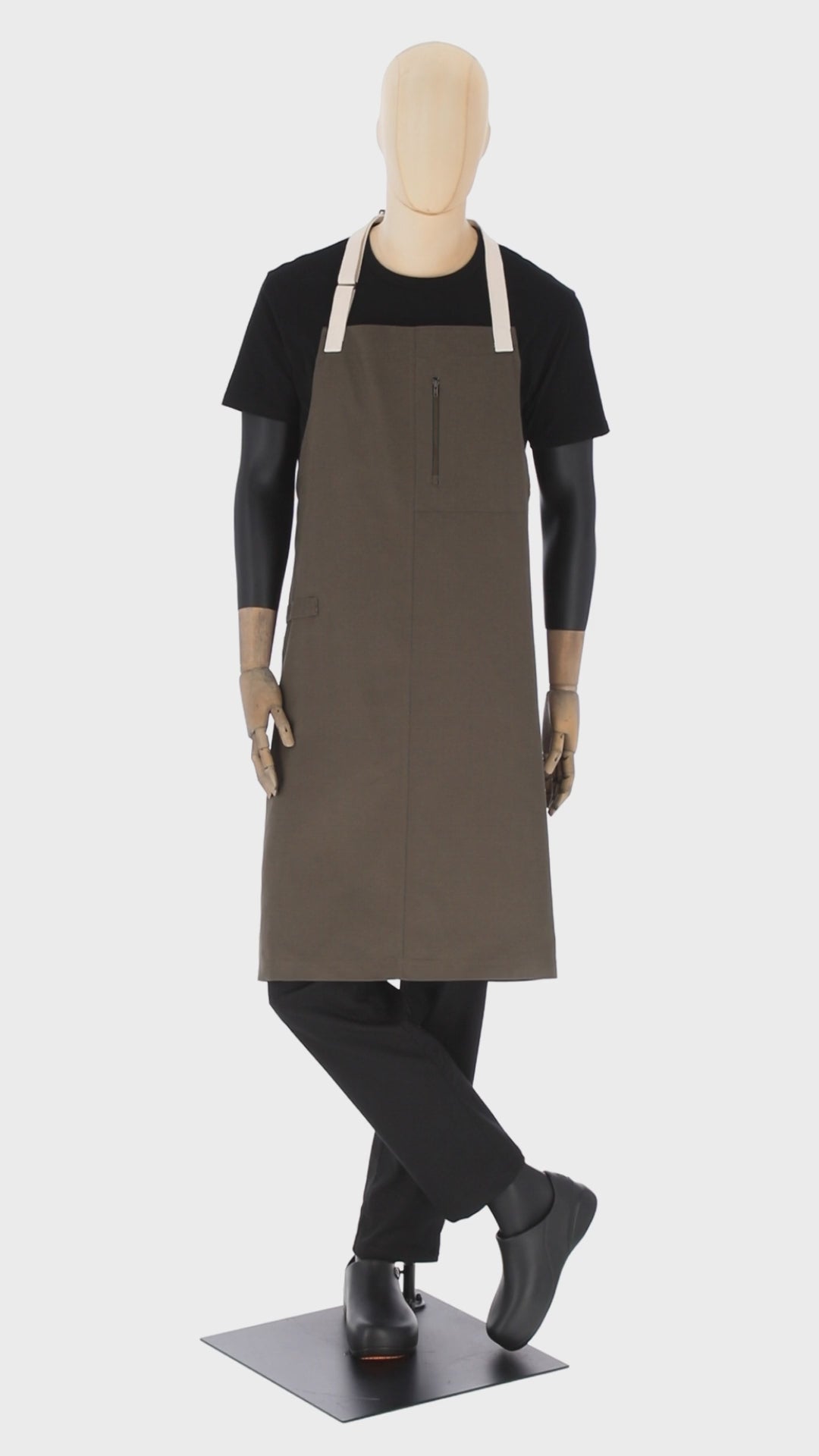 Mazunte Bib - Unisex Apron - Adjustable Full-Coverage With Pockets and Zipper