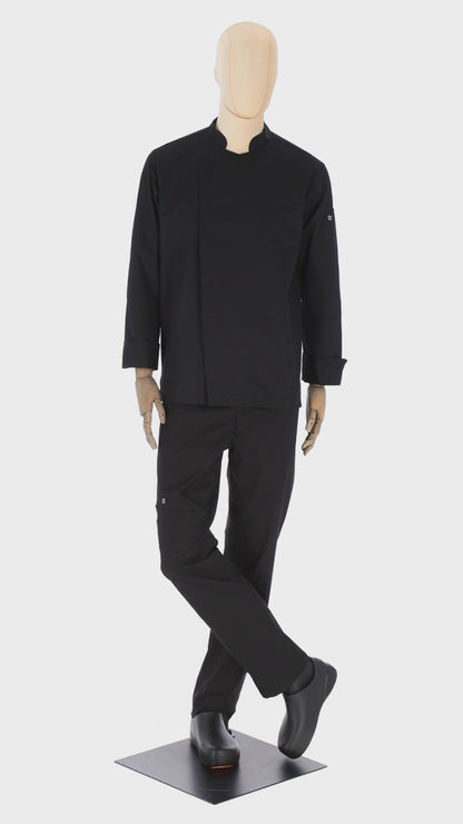 Men's Antoine Long Sleeve Chef Coat Black