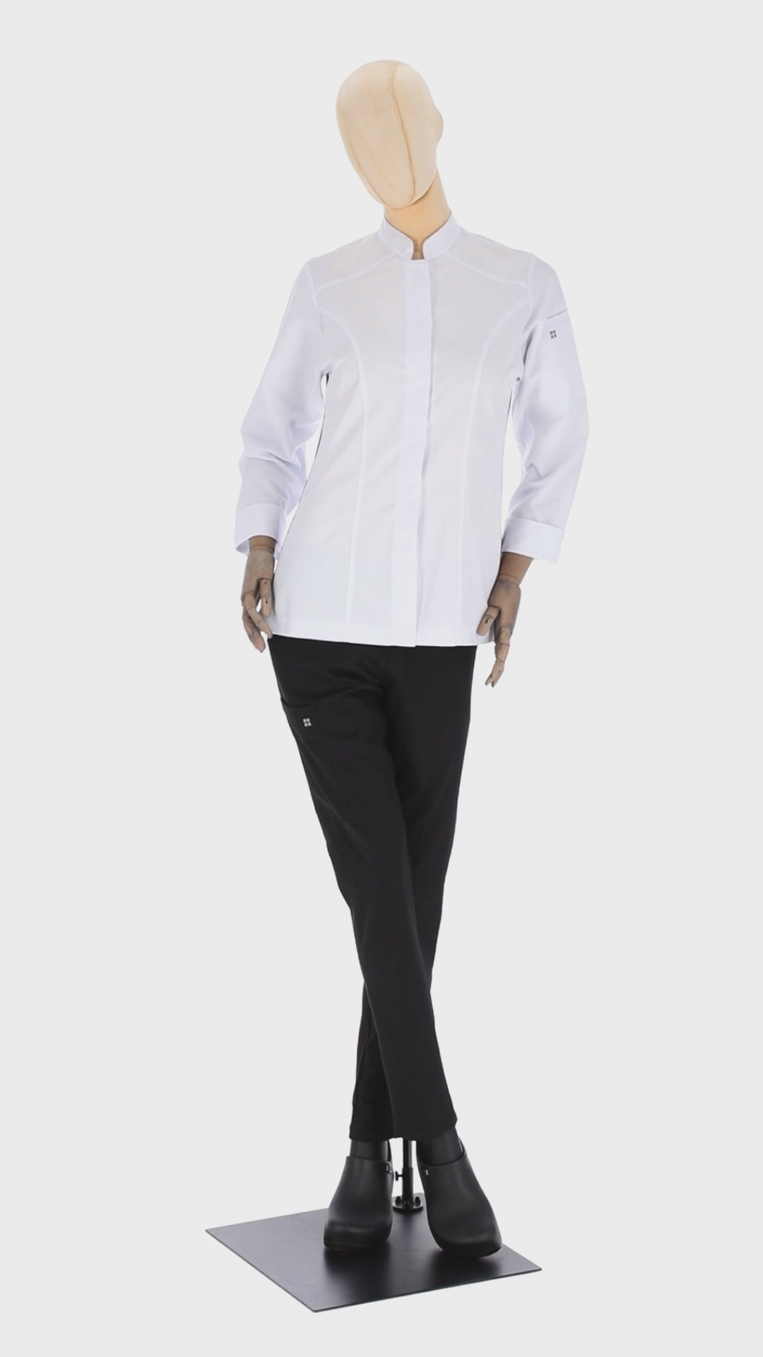 Santorini - Long Sleeve Chef Coat - Modern Sleek Fit with Side Panels