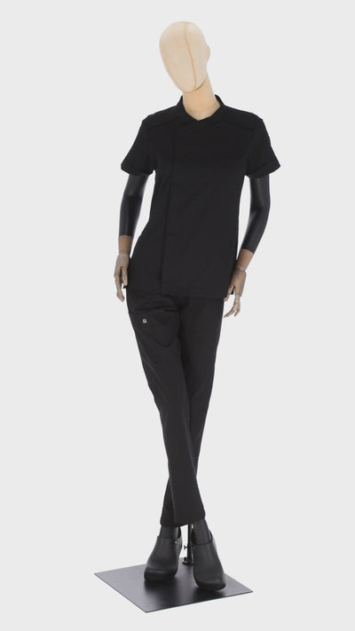 Dimitri - Short Sleeve Chef Coat - Crossover Collar, Clavicle Piping and Breathable Back Panel