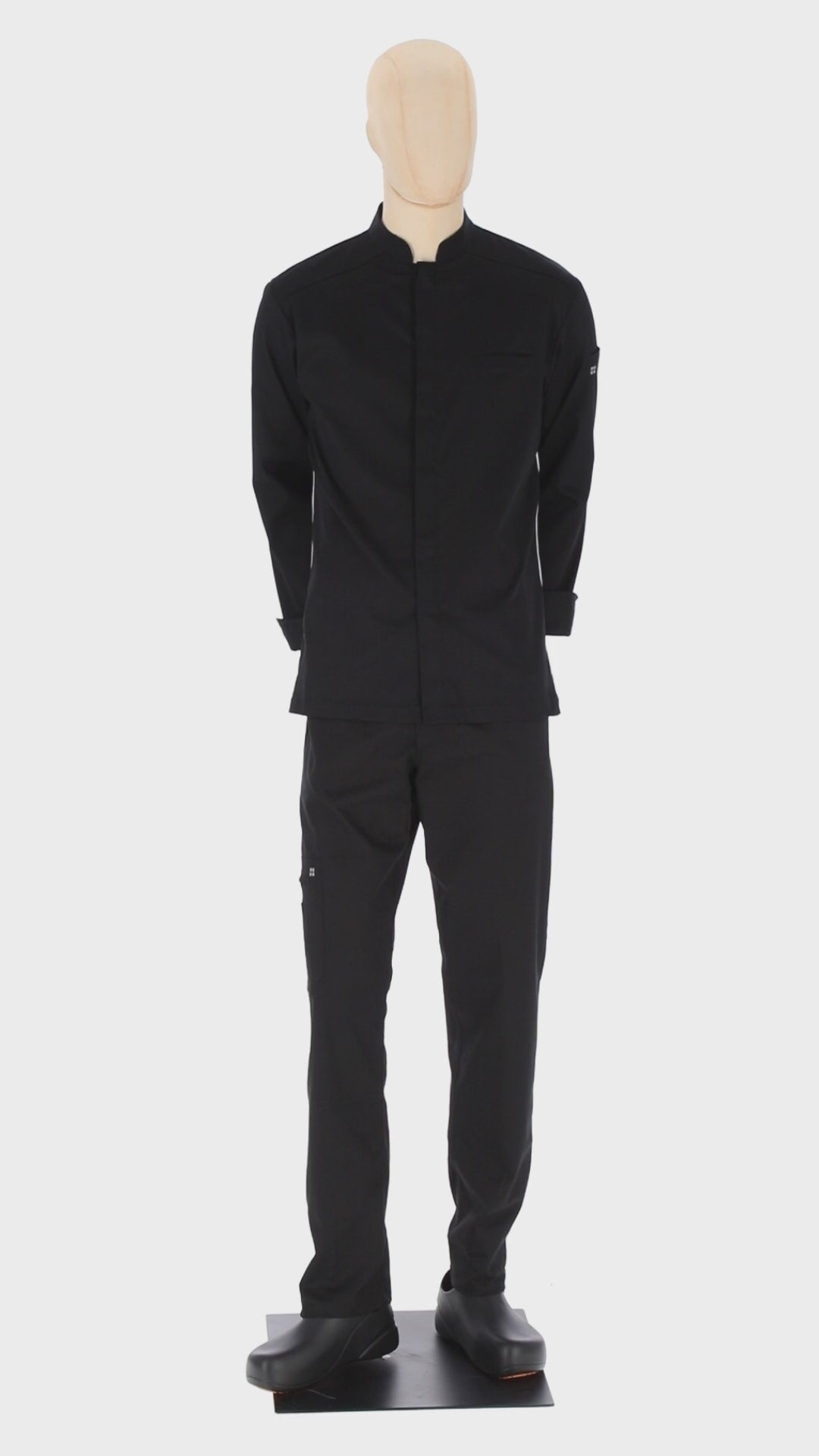 Men's Santorini Long Sleeve Chef Coat Black