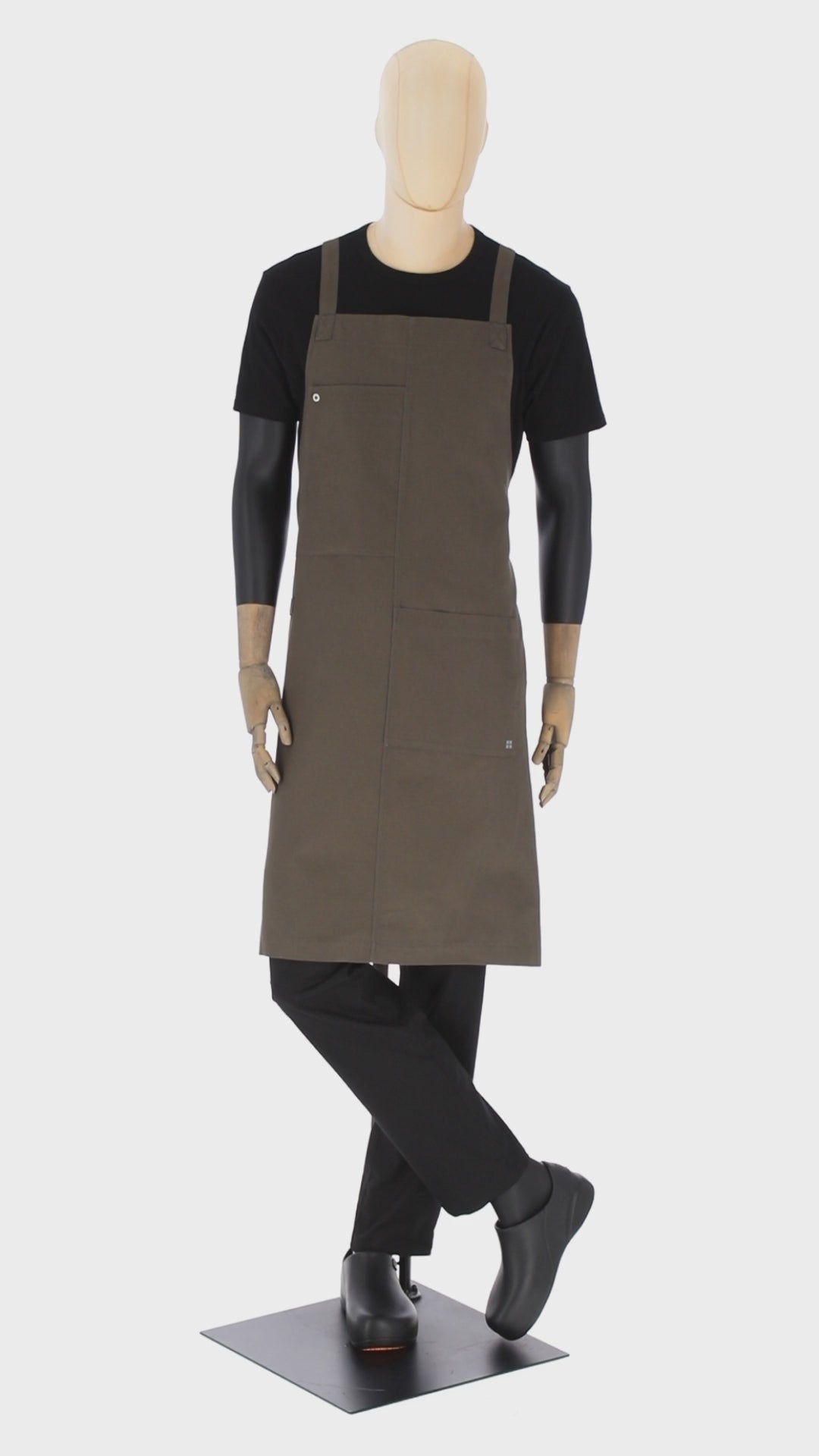 Venice Unisex Crossback Apron Olive